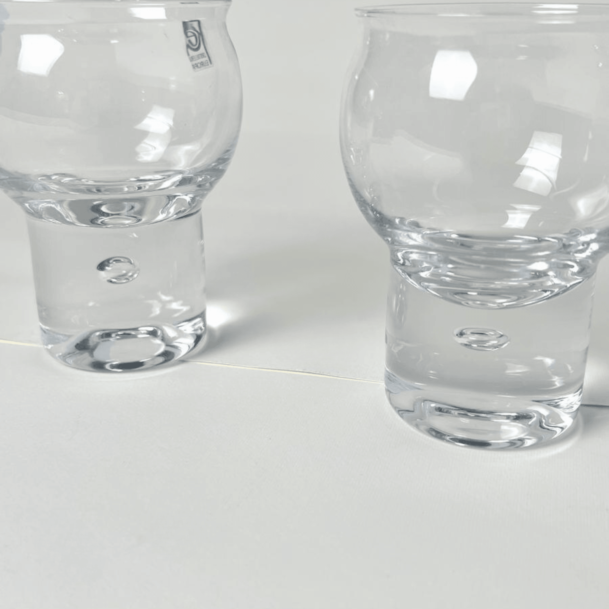SET OF 2 I Crystal WINE GLASSES I Italian Vintage 1960 - L'Officina General Store