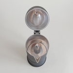 La Cupola stovetop coffee maker by Alessi, anthracite grey aluminium, 6-cup, 28 cm tall