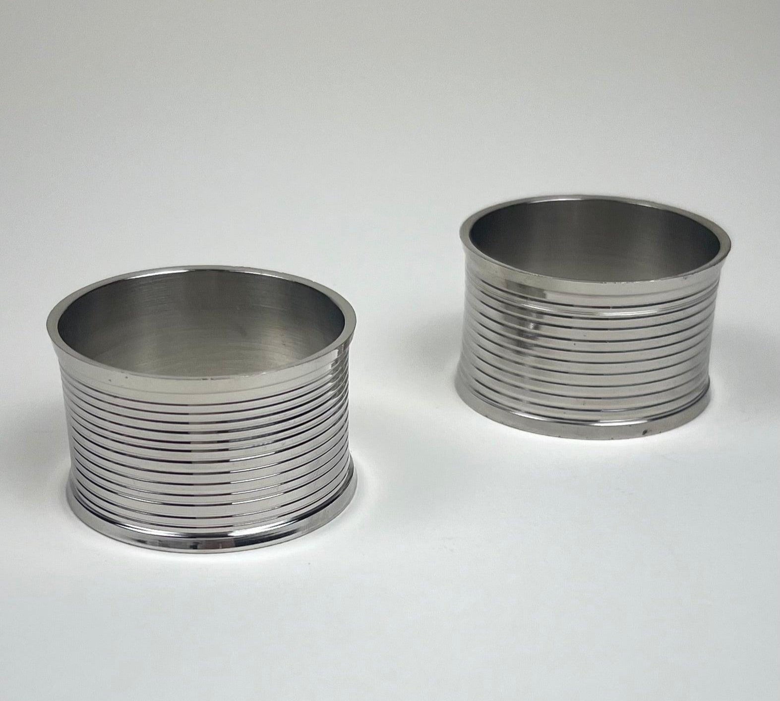 SET OF 2 | STAINLESS STEEL NAPKIN RINGS - L'Officina General Store