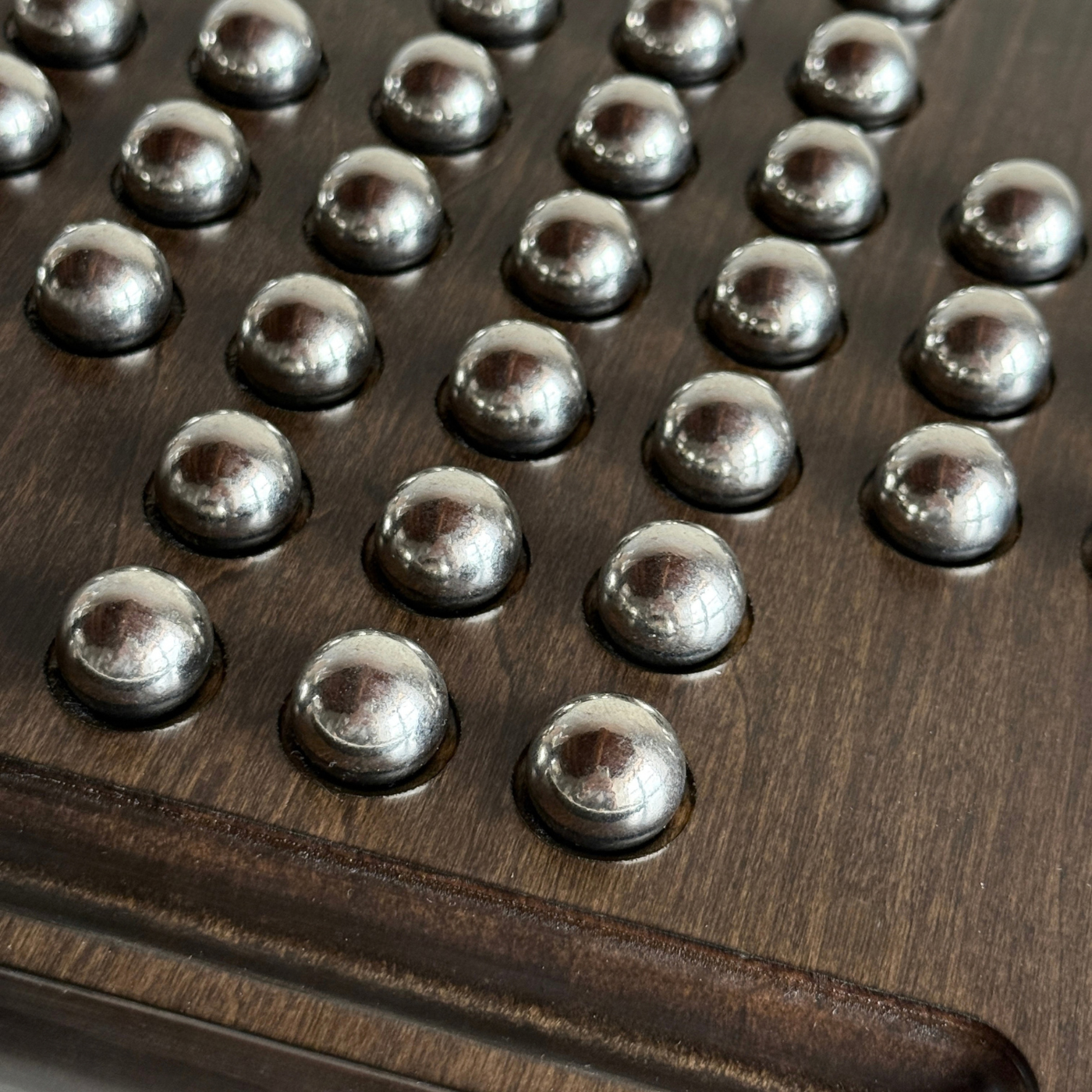 Dal Negro solid wood Chinese solitaire board, vintage Italian board game