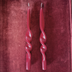 Bougies coniques en spirale bordeaux, paire en paraffine, 28 cm, par Cereria Graziani, fabriquées en Italie