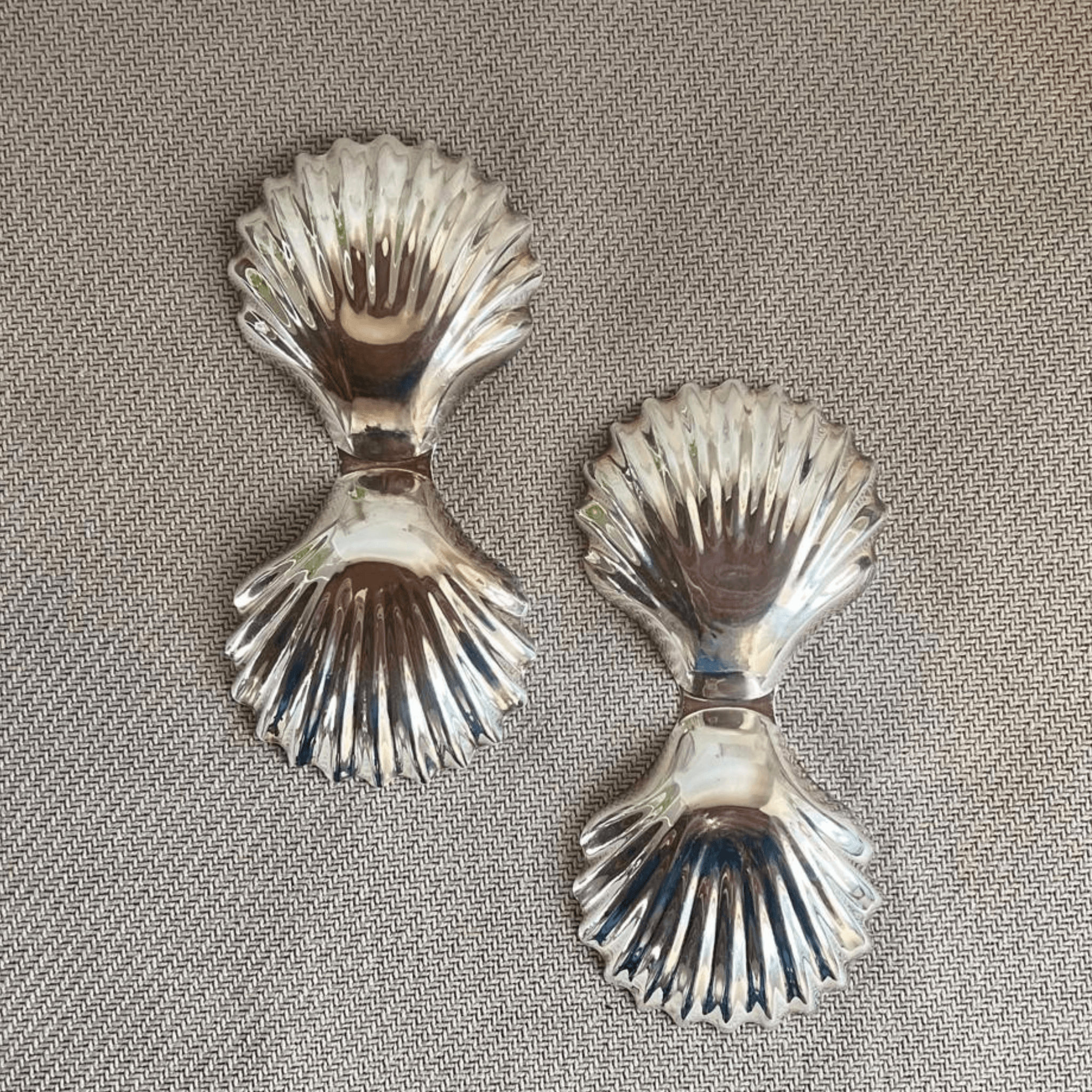Dual Shell Silver Plated catch-all tray - L'Officina General Store
