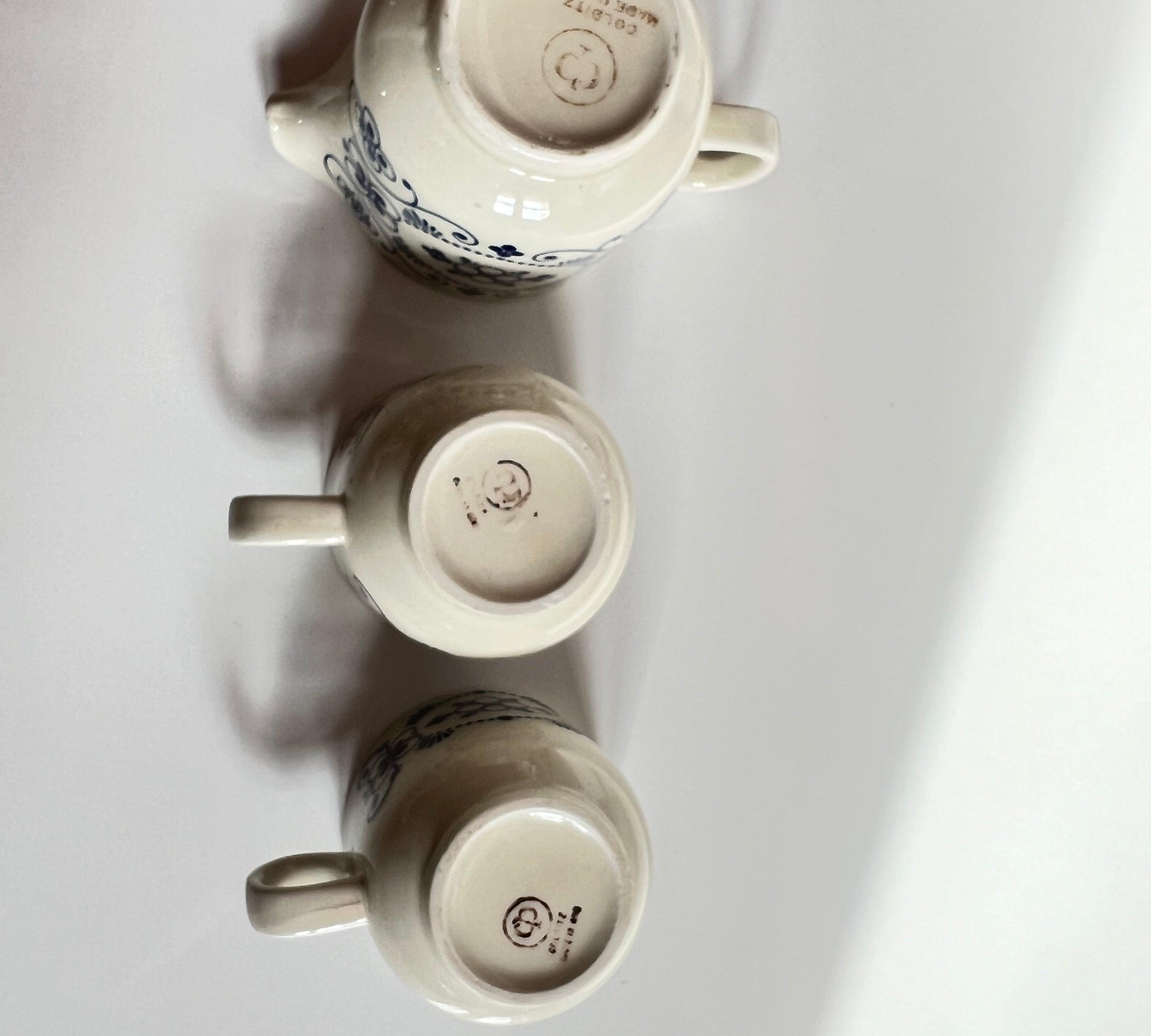 COLDITZ I ESPRESSO SET: 2 CUPS AND CREAMER - L'Officina General Store