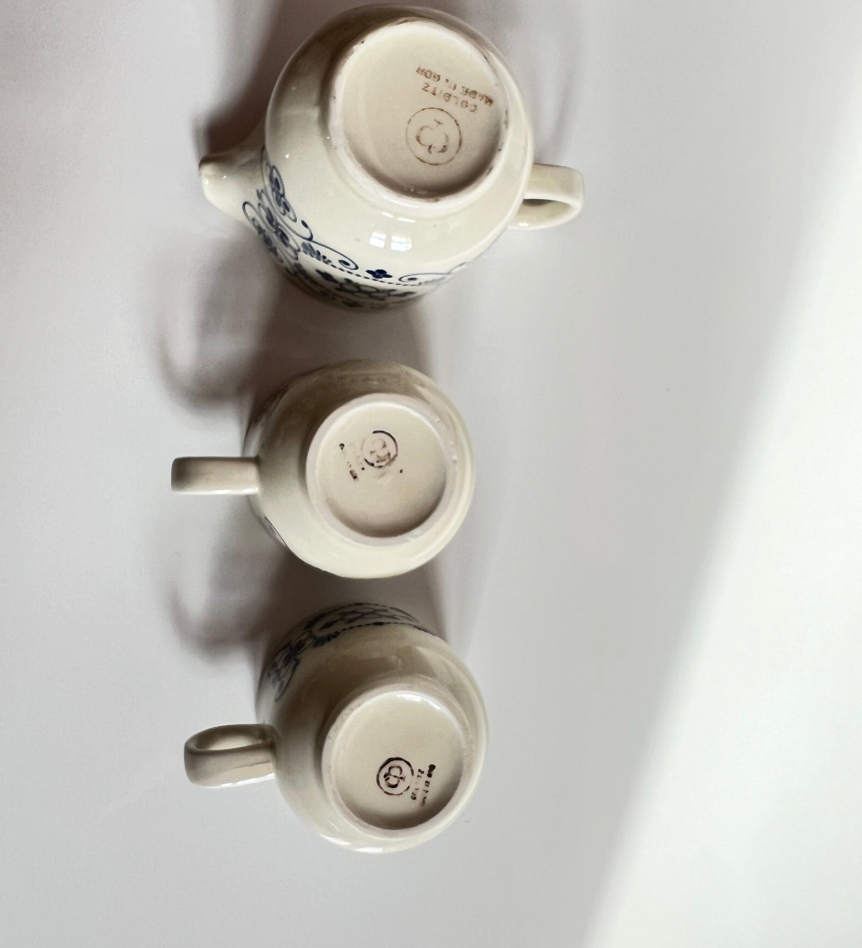 COLDITZ I ESPRESSO SET: 2 CUPS AND CREAMER - L'Officina General Store