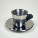 IKEA Metal Espresso cup and Saucer I Stainless steel I model 16784 - L'Officina General Store