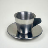 IKEA Metal Espresso cup and Saucer I Stainless steel I model 16784 - L'Officina General Store