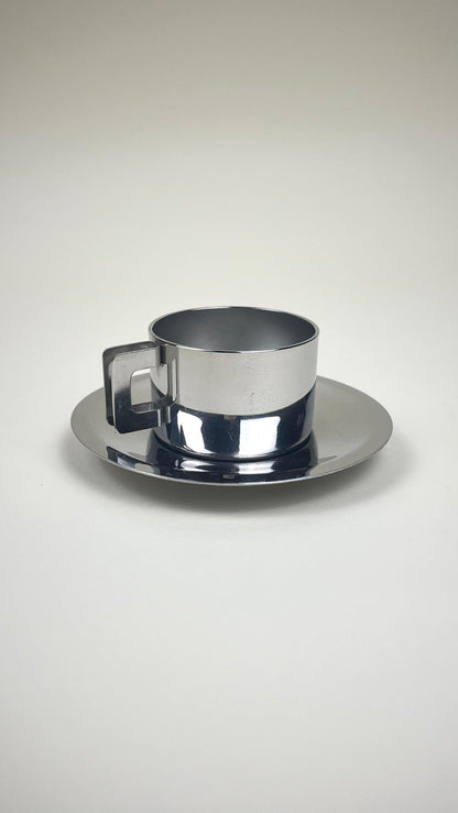 ESPRESSO CUP SAUCER stainless steel back