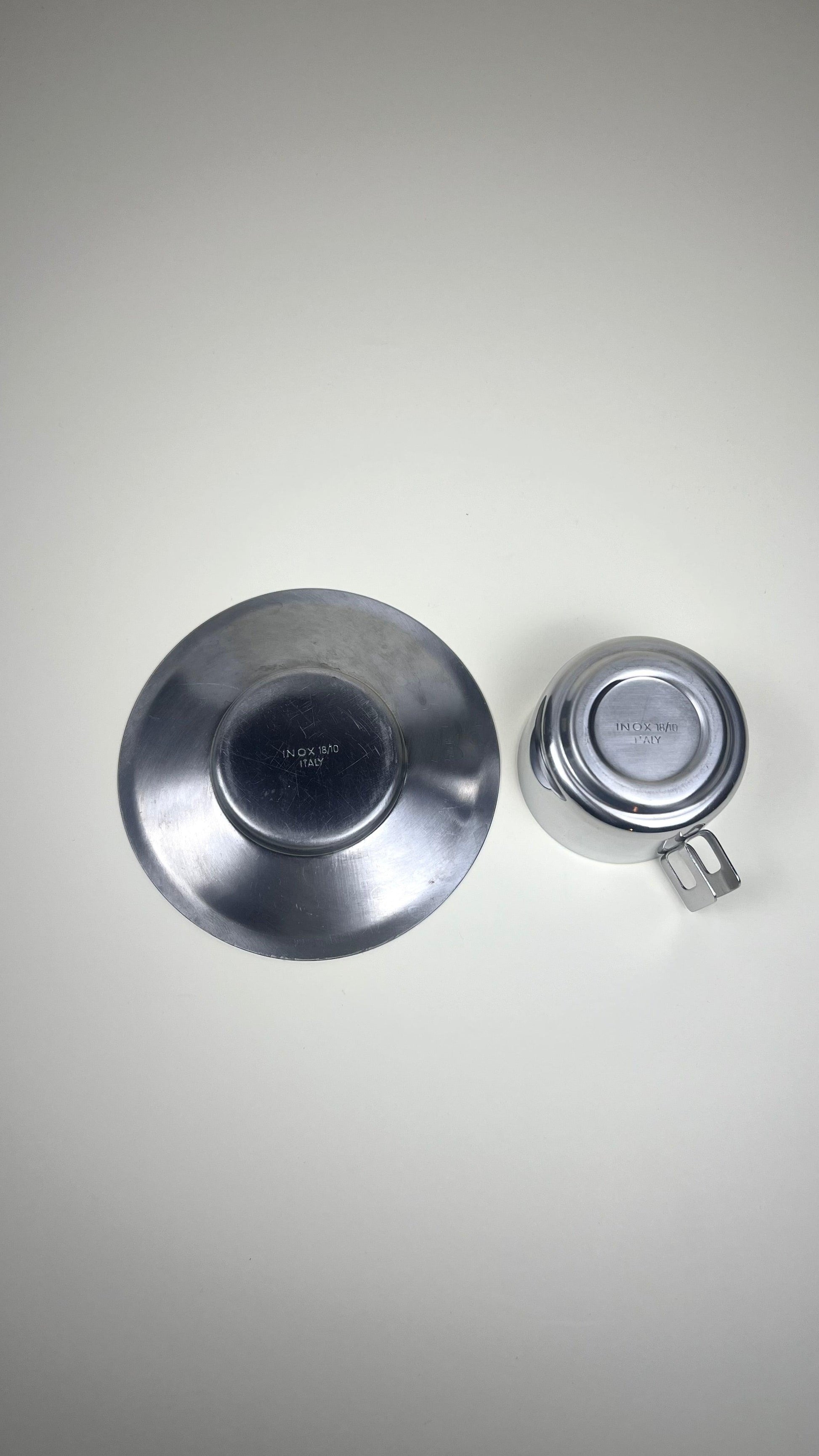 ESPRESSO CUP SAUCER stainless steel back