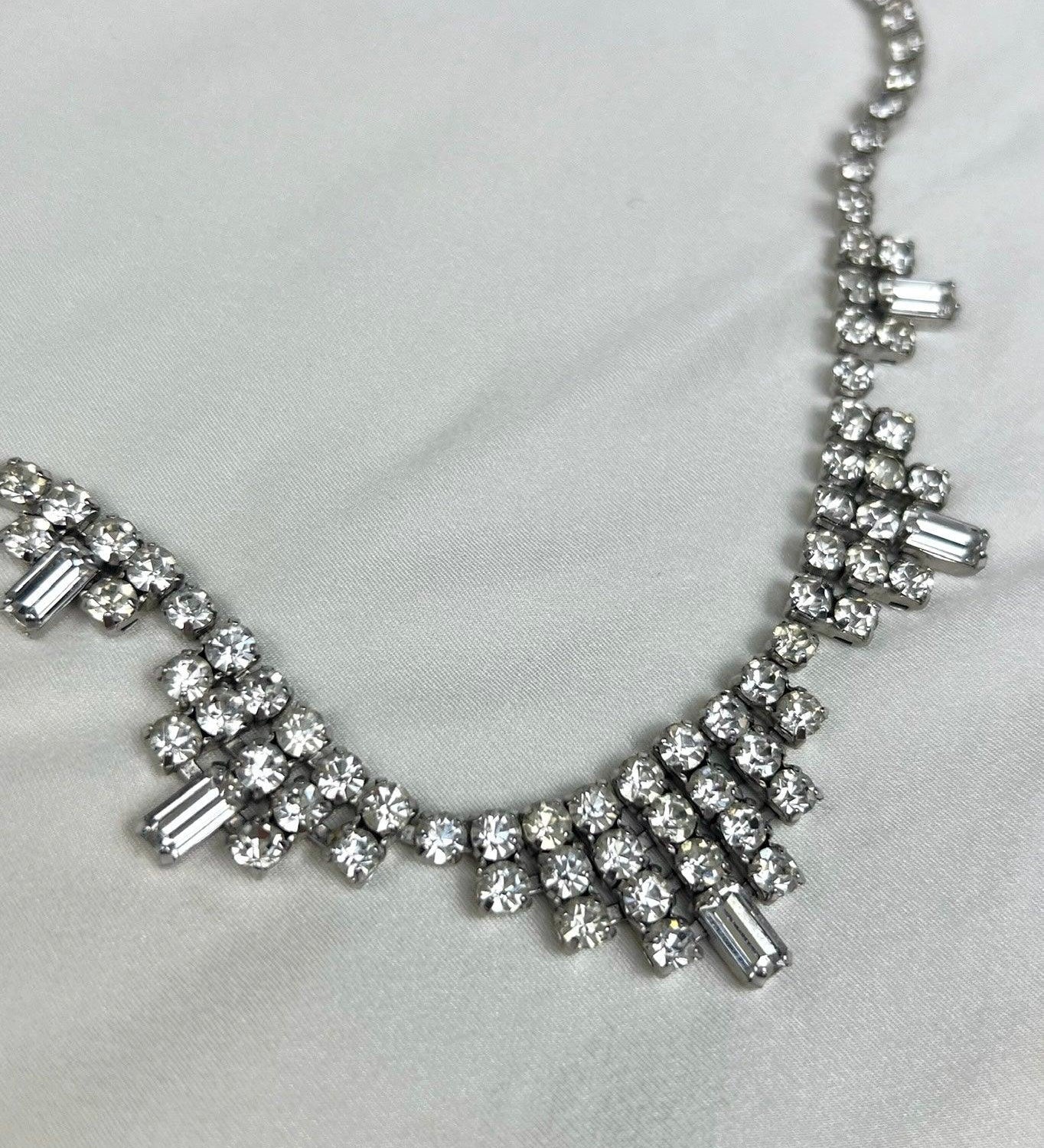 RHINESTONE SHORT NECKLACE I Vintage - L'Officina General Store