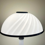 fluted opaline swirl Large Murano Mushroom Table Lamp I1980s