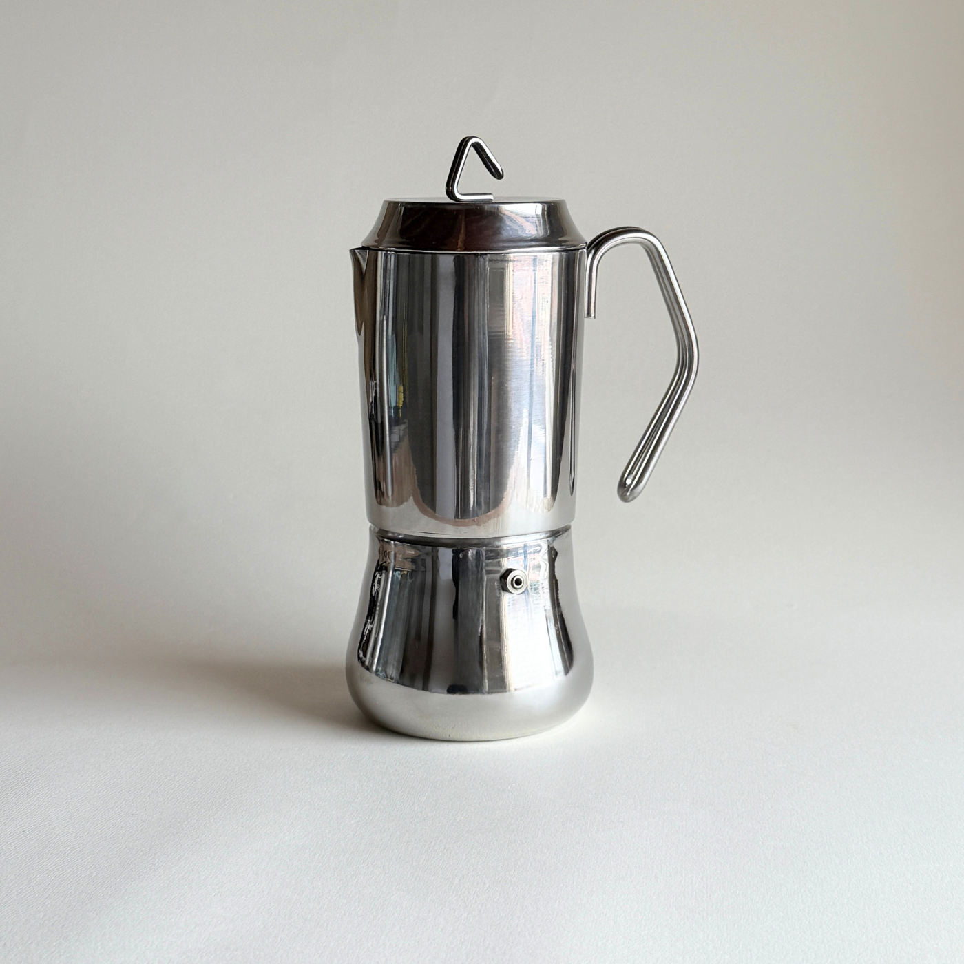 Rare silver stainless steel 4-6 cup coffee pot