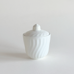 Fontebasso Treviso white porcelain sugar bowl with lid