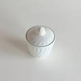 Fontebasso Treviso white porcelain sugar bowl with lid