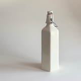 French Stoneware Bottle — Neutral Stoneware, France, 1950s