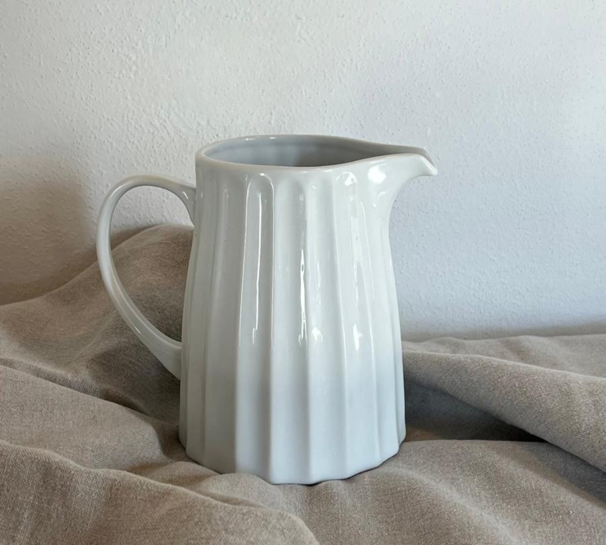 Glazone Ceramic stripped jug - L'Officina General Store