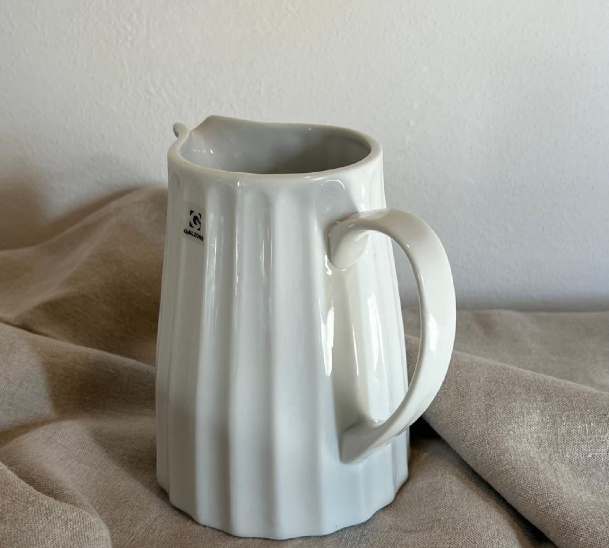 Glazone Ceramic stripped jug - L'Officina General Store