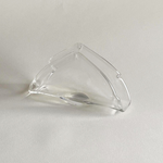 Modern dining table with elegant textured glass napkin holder