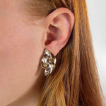 Two tone clip earrings - L'Officina General Store