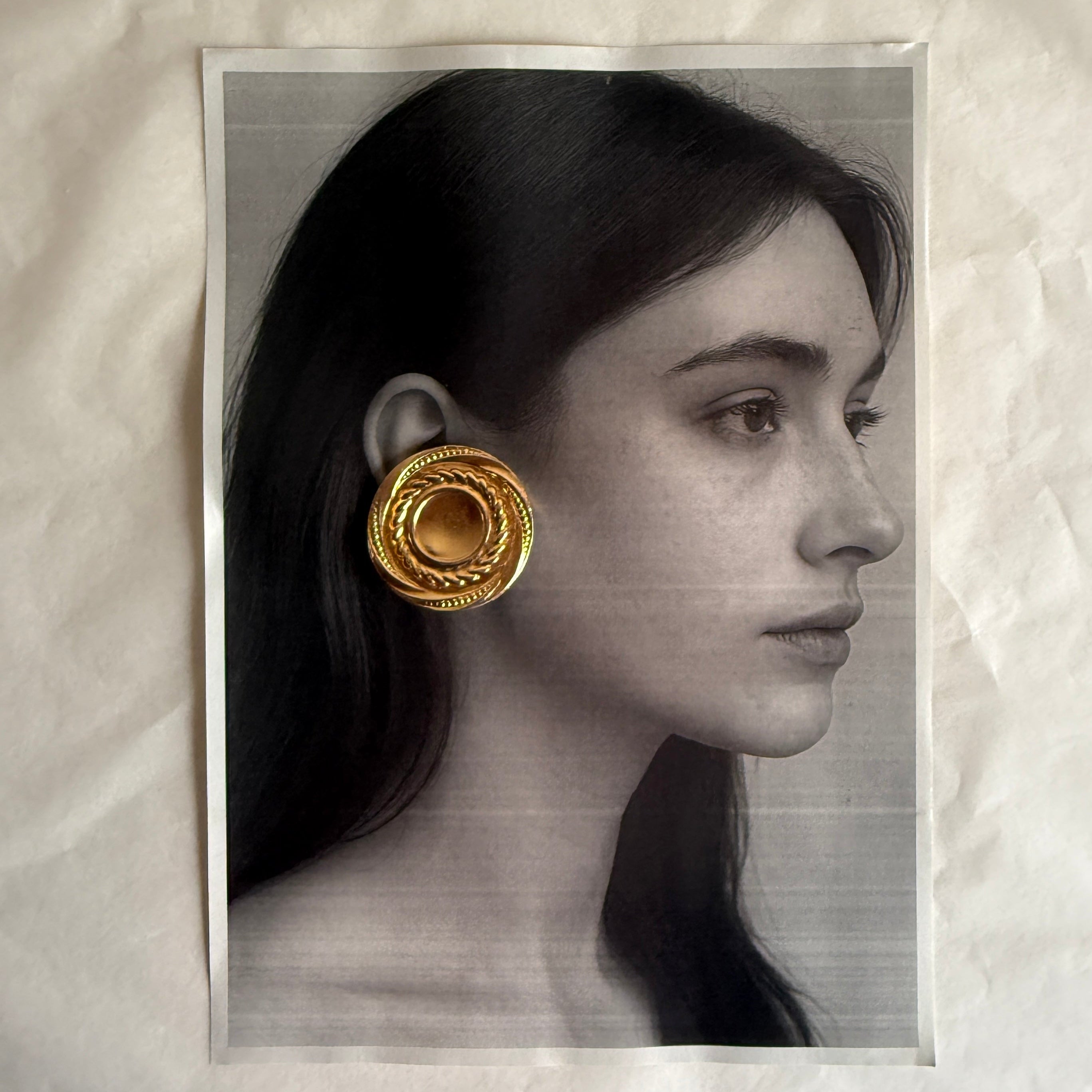 Golden Italian Clip Earrings