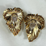 Golden and Crystal leaf earrings - L'Officina General Store