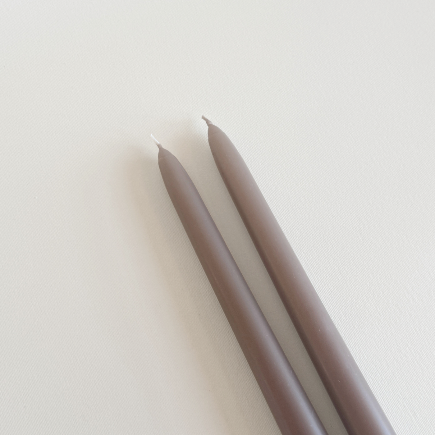 Cereria Graziani Bougies Coniques | Paire · 25 cm · Moka