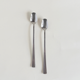 Guy Degrenne Long Drinks Sorbet Spoons I Set of 2 Metal Stainless Steel