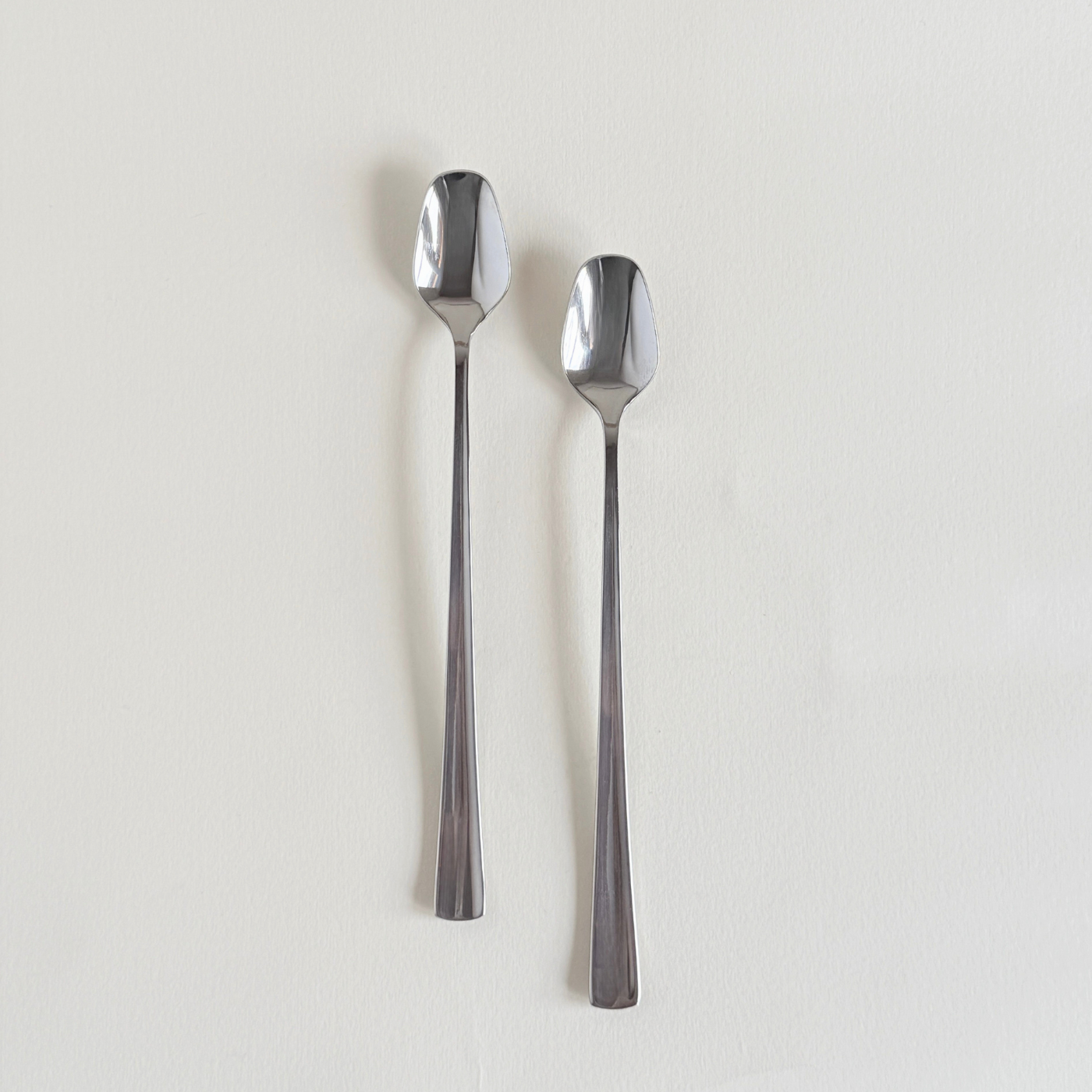 Guy Degrenne Long Drinks Sorbet Spoons I Set of 2 Metal Stainless Steel