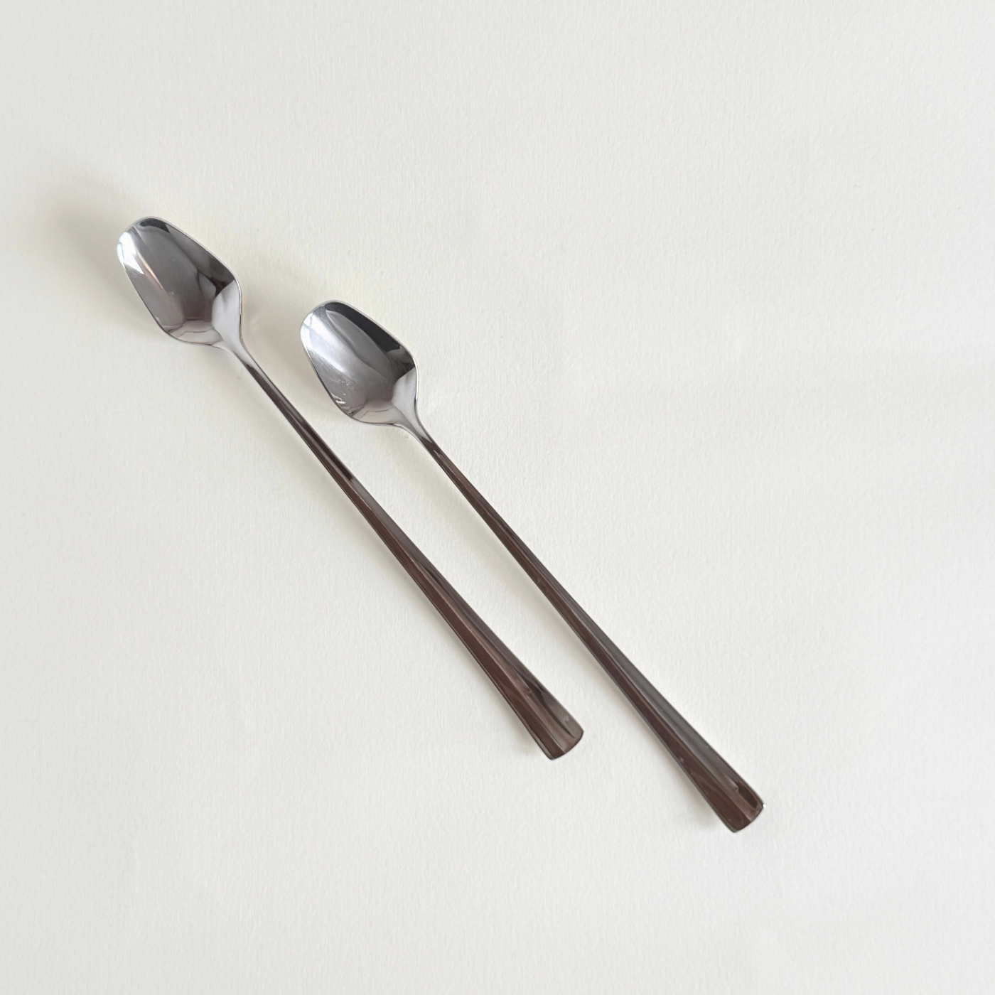 Guy Degrenne Long Drinks Sorbet Spoons I Set of 2 Metal Stainless Steel