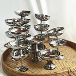 low stainless steel luxury dessert cup on guy degrenne  inox metal stainless steel and letang remy inox