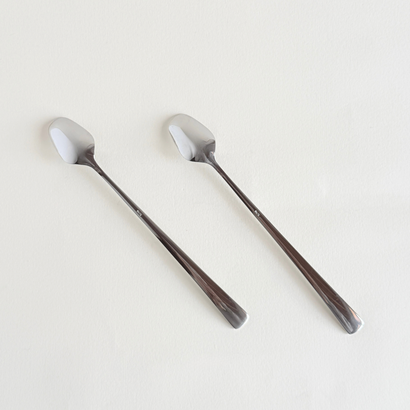 Guy Degrenne Long Drinks Sorbet Spoons I Set of 2 Metal Stainless Steel