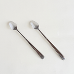 Guy Degrenne Long Drinks Sorbet Spoons I Set of 2 Metal Stainless Steel