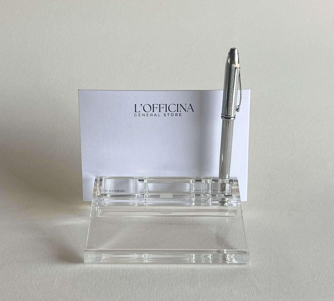 Acrylic lucite desk note holder