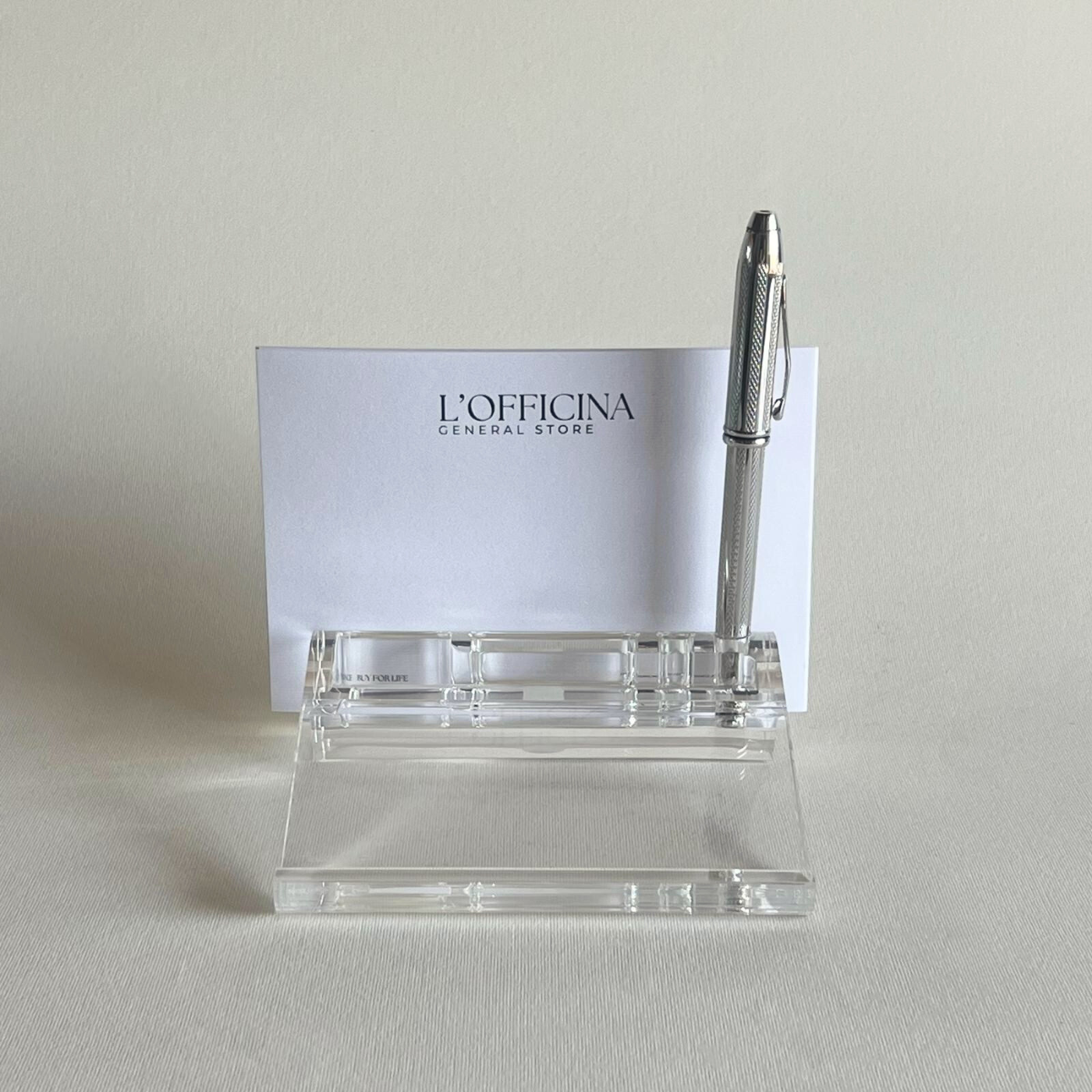 Acrylic lucite desk note holder
