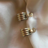 Golden Hoop Clip Earrings