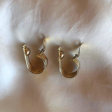Golden Hoop Clip Earrings