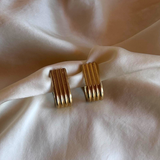 Golden Hoop Clip Earrings