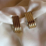 Golden Hoop Clip Earrings