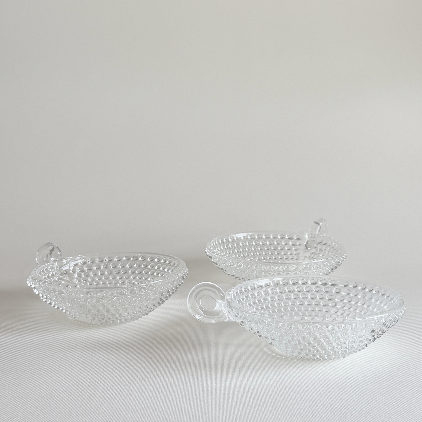Hobnail Glass Bowls | Set of 3