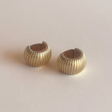 Golden Hoops Italian Clip Earrings