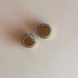 Golden Hoops Italian Clip Earrings