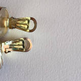 Golden Hoops Italian Clip Earrings