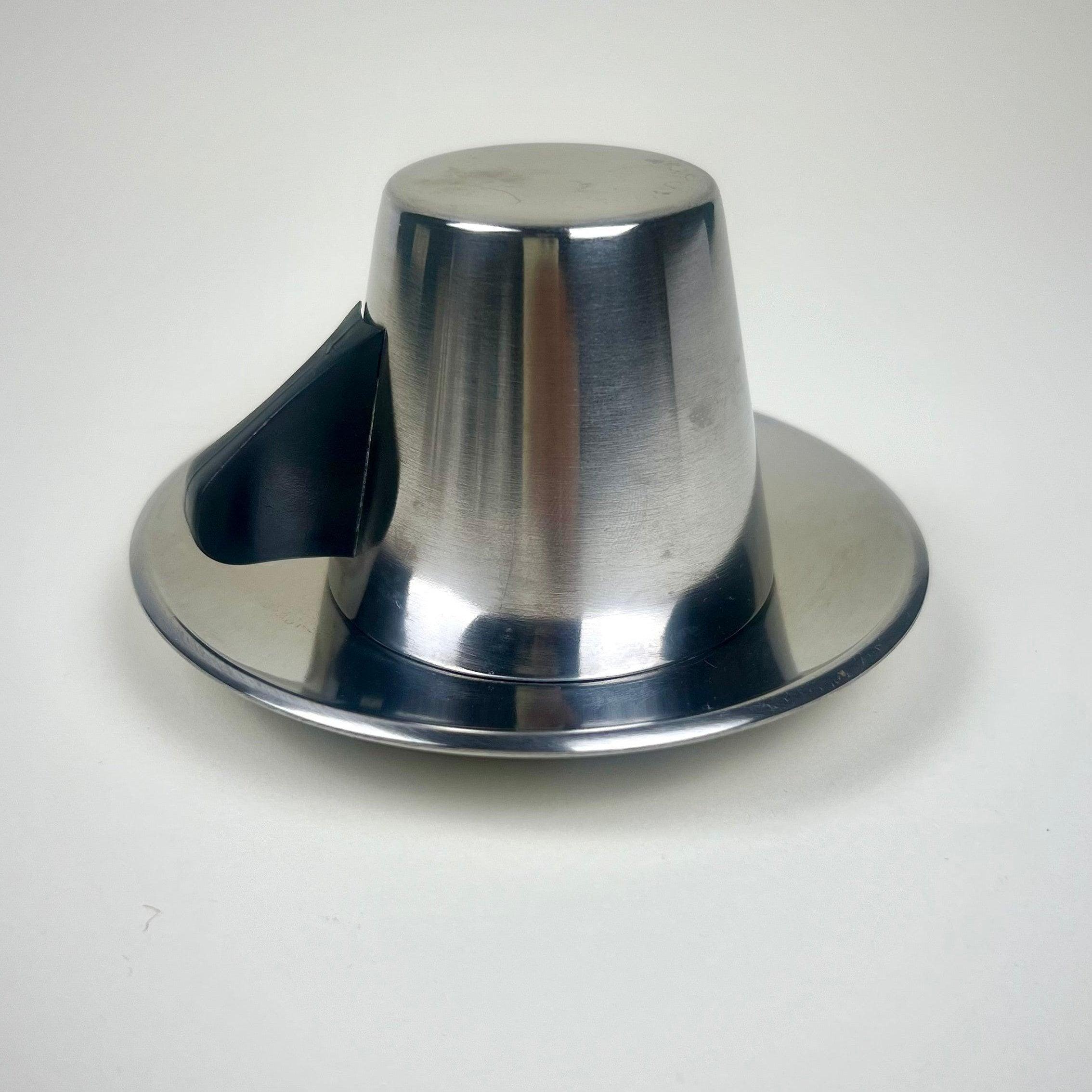 IKEA Metal Espresso cup and Saucer I Stainless steel I model 16784 - L'Officina General Store