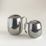 IMCO polished stainless steel coffee pot, 1970s Italian space-age design