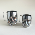 IMCO metal coffee pot with curved handle and domed removable lid, Italy 1970s