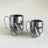 IMCO metal coffee pot with curved handle and domed removable lid, Italy 1970s