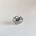 IMCO polished stainless steel sugar bowl, 1970s Italian space-age design