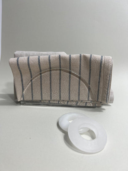 Textured Glass Napkin Holder - L'Officina General Store 