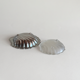 Metal Butter Shell Dish | Glass Insert