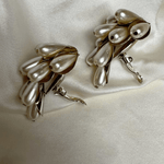 Vintage Italian Pearl Clip earrings I 1980 - L'Officina General Store