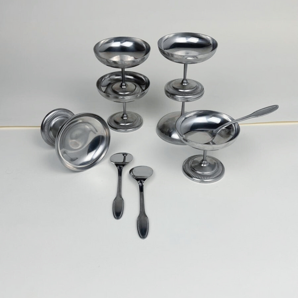 LA COUPE 20 I SET OF 6 METAL CUPS I Jean Couzon I President I Ice cream & Drinks - L'Officina General Store